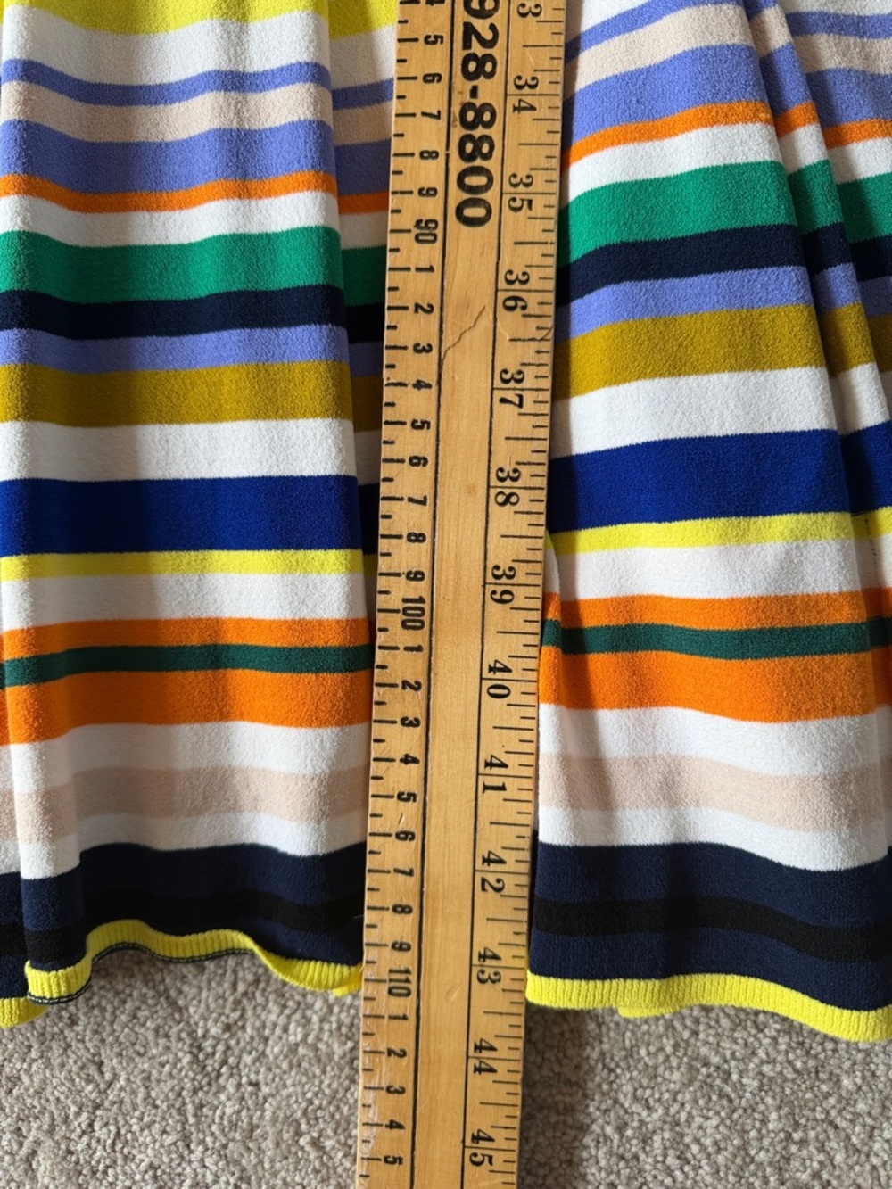Milly Women A-Line Midi Stripped Knit Pleated Sleeveless Multicolor Dress Size M - Picture 10 of 10